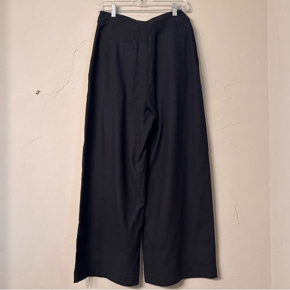 Jenni Kanye | 2 | Black Raw silk wide leg pleated relaxed trouser textured silk - Picture 2 of 2